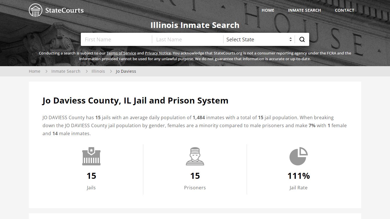 Jo Daviess County, IL Inmate Search - StateCourts